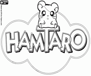 Hamtaro logo kleurplaat