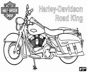 Harley-Davidson Road King kleurplaat
