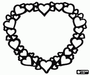 Een hart feliciteer de moeder kleurplaat