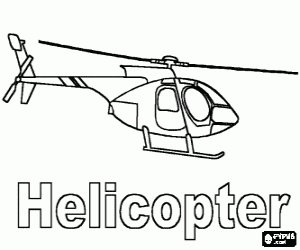 Helikopter kleurplaat
