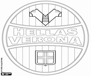 Hellas Verona FC badge kleurplaat