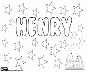 Henry, Engels naam kleurplaat