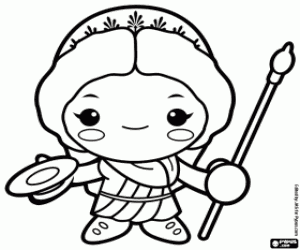 Hera of Juno, de koningin van de goden kleurplaat