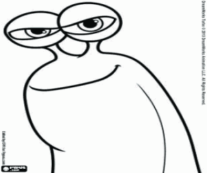 Het gezicht van de slak Whiplash kleurplaat