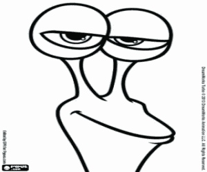 Het gezicht van Smoove Move kleurplaat