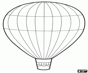Hete lucht ballon om te versieren kleurplaat