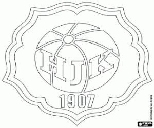 HJK Helsinki embleem kleurplaat