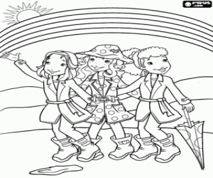 Holly Hobbie en de regenboog kleurplaat