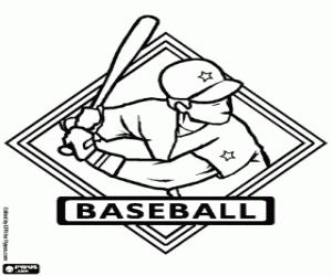 Honkbal logo kleurplaat