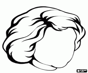 Hoofd van de vrouw zonder een gezicht kleurplaat