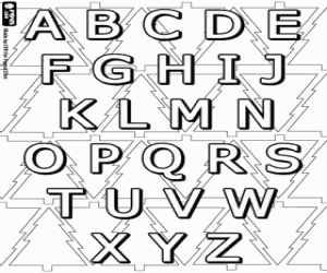 Hoofdletters en Kerstmis sparren kleurplaat