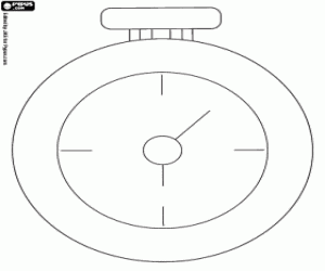Het horloge van het wit konijn kleurplaat