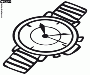 Een horloge kleurplaat