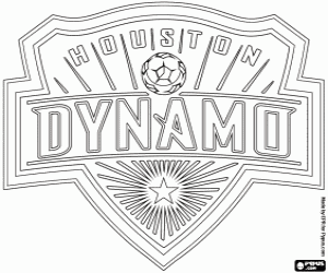 Houston Dynamo badge kleurplaat