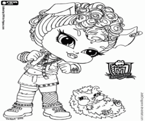 Howleen Wolf, Monster High Baby kleurplaat