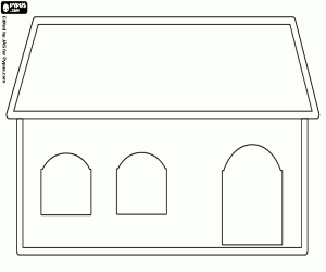Het huis van de drie beren kleurplaat