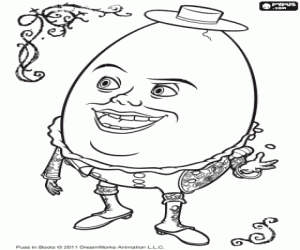 Humpty Dumpty kleurplaat