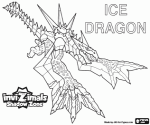Ice Dragon, Invizimals Shadow Zone kleurplaat