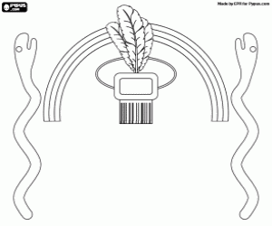 Het Incarijk schild kleurplaat