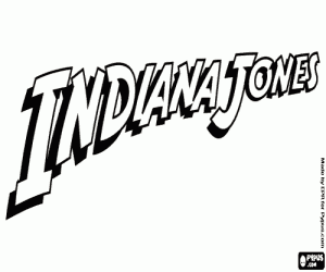 Indiana Jones logo kleurplaat