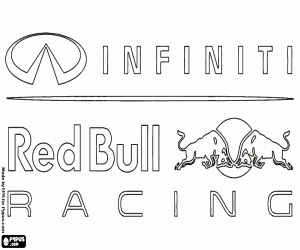 Infiniti Red Bull Racing logo kleurplaat