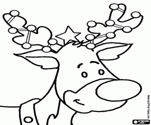 Ingerichte Rudolf Rendier hoofd kleurplaat