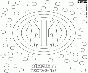 Inter Milano, kampioen 2025-2026 kleurplaat