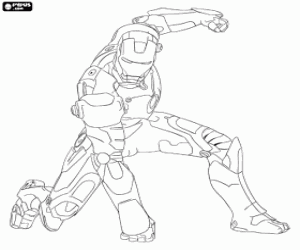 Iron Man kleurplaat
