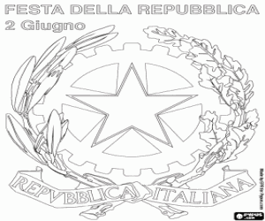 Italiaanse Republiek dag kleurplaat