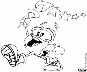 Izzy, mascotte van Atlanta 1996 kleurplaat