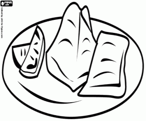 Japans zalm, Yaki Sake kleurplaat