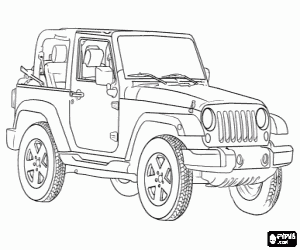 Een Jeep Wrangler auto kleurplaat