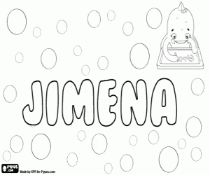 Jimena, meisjesnaam kleurplaat