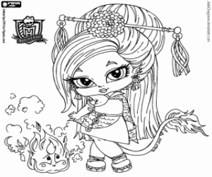 Jinafire Long, Monster High Baby kleurplaat