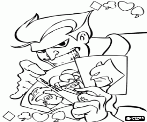 Joker, de vijand van Batman kleurplaat