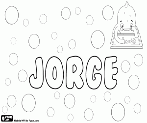 Jorge, Spaanse en Portugese naam kleurplaat