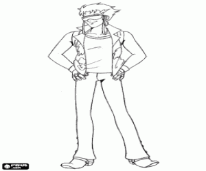 Josh Kirkcpatrick van Team Galaxy kleurplaat