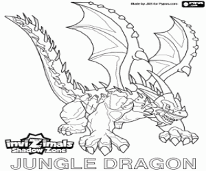 Jungle Dragon, Invizimals Shadow Zone kleurplaat