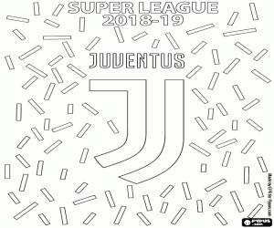 Juve, kampioen 2018-2019 kleurplaat