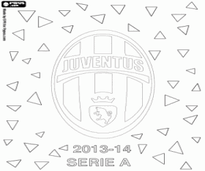 Juventus, kampioen 2013-2014 kleurplaat