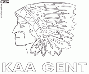 KAA Gent logo kleurplaat