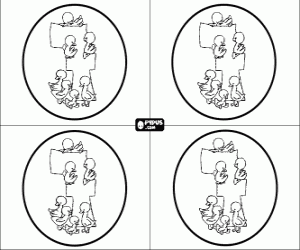 Kaarten voor zeven verjaardag kleurplaat