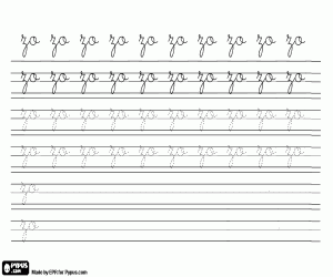 Kalligrafie van zZO kleurplaat