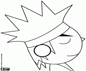 Het kapsel van de saxofonist kleurplaat