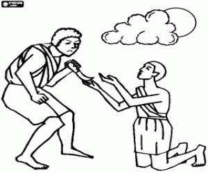 Kaïn doodde zijn broer Abel kleurplaat