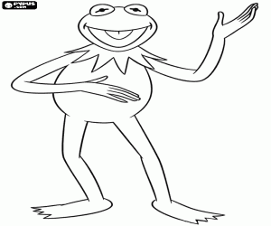 Kermit de kikker, beroemdste muppet kleurplaat