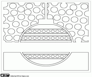 Kerst bal op een wenskaart kleurplaat