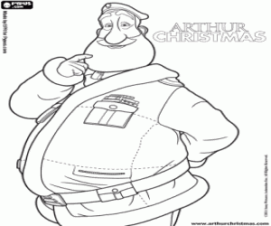 Kerstman van Arthur Christmas kleurplaat