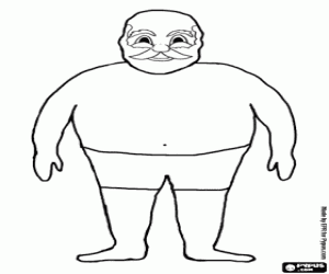 Kerstman in de zomer kleurplaat