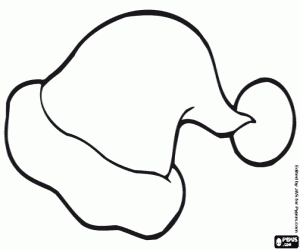 Kerstman hoed kleurplaat